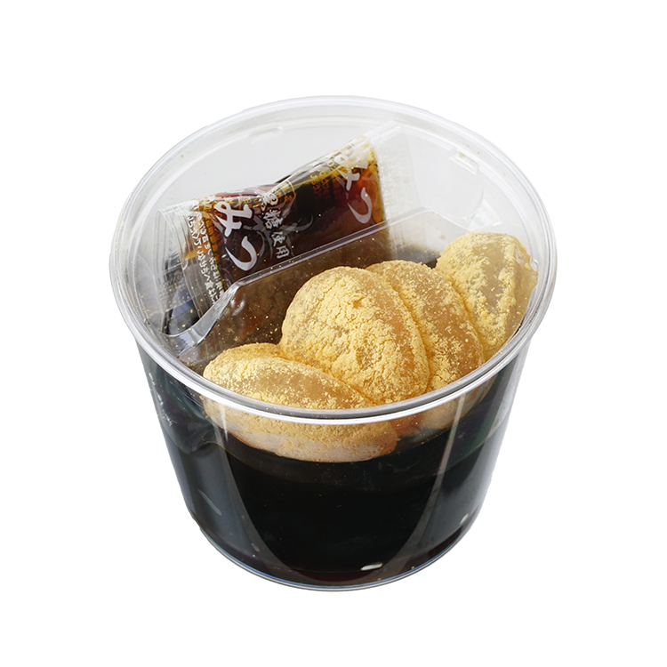 成城石井自家製 沖縄県産黒糖使用の 黒蜜で食べる黒糖ゼリー わらび餅のせ