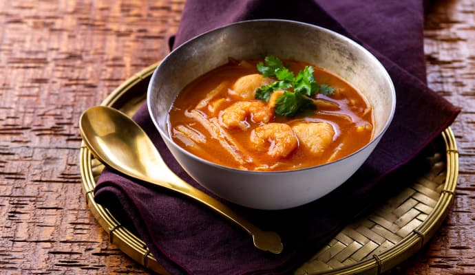 5種具材のシンガポール風　海老スープ