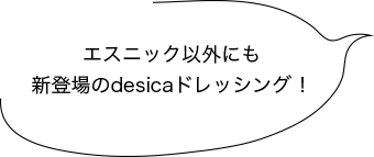 エスニック以外にも新登場のdesicaドレッシング！