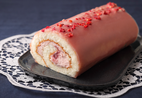 ルビーチョコレートとラズベリーのロールケーキ