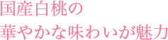 国産白桃の華やかな味わいが魅力