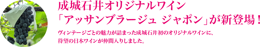 成城石井オリジナルワイン「アッサンブラージュ ジャポン」が新登場！成城石井オリジナルワイン「アッサンブラージュ ジャポン」が新登場！